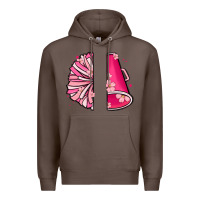 Coffee custom name cheerleader with megaphone Premium Hoodie - MaliasSmallBusiness