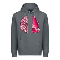 Rock custom name cheerleader with megaphone Premium Hoodie - MaliasSmallBusiness