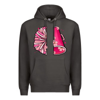 Smoke custom name cheerleader with megaphone Premium Hoodie - MaliasSmallBusiness