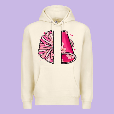 Custom Name Cheerleader With Megaphone Premium Hoodie Designed By Maliassmallbusiness