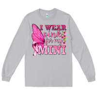 Moon Dust I Wear Pink For My Mini with Butterfly Long Sleeve Tee - texasbilliewilder