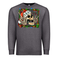 Charcoal Heather Christmas happy skeleton Premium Sweatshirt - Jasminsmagicworld