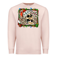 Pale Pink Christmas happy skeleton Premium Sweatshirt - Jasminsmagicworld