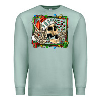 Seafoam Christmas happy skeleton Premium Sweatshirt - Jasminsmagicworld