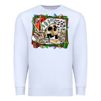 White Christmas happy skeleton Premium Sweatshirt - Jasminsmagicworld