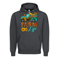 Smoke farm truck  farm life with sunflower Zipper Hoodie - HRA Design Shop