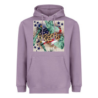 Lavender statue of liberty leopard Heavyweight Hoodie - BundleAndBundleShop