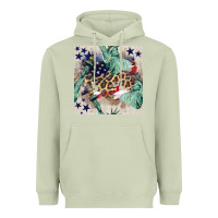 Matcha statue of liberty leopard Heavyweight Hoodie - BundleAndBundleShop
