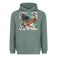 Sage statue of liberty leopard Heavyweight Hoodie - BundleAndBundleShop