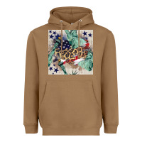 Toasted Coconut statue of liberty leopard Heavyweight Hoodie - BundleAndBundleShop