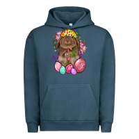 Pigment Midnight Navy Rabbit And Carrot Easter Urban Hoodie - BundleAndBundleShop