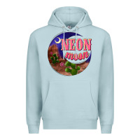 Blue Mist neon moon Premium Hoodie - NancyCooperArtShop