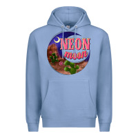 Colony Blue neon moon Premium Hoodie - NancyCooperArtShop
