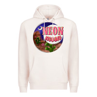 Pale Pink neon moon Premium Hoodie - NancyCooperArtShop