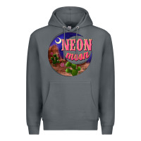 Rock neon moon Premium Hoodie - NancyCooperArtShop
