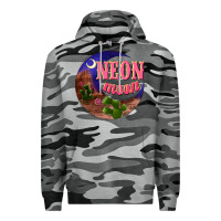 Slate Camo neon moon Premium Hoodie - NancyCooperArtShop