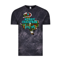 Cloud Black Merry Christmas Texas Map Vintage Tee - RanaPortraitStore