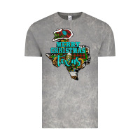 Cloud Rock Merry Christmas Texas Map Vintage Tee - RanaPortraitStore