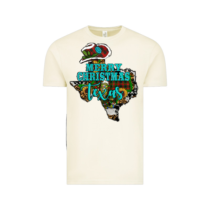 Merry Christmas Texas Map Vintage Tee by RanaPortraitStore | Teevron