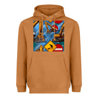 Meerkat excavator seamless pattern Heavyweight Hoodie - BundleAndBundleShop