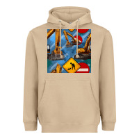 Mushroom excavator seamless pattern Heavyweight Hoodie - BundleAndBundleShop