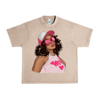French Oak pink sunglasses afro black girl Urban Heavy Tee - texasbilliewilder