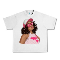Lunar Rock pink sunglasses afro black girl Urban Heavy Tee - texasbilliewilder