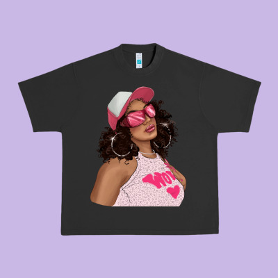Urban Heavy Tee pink sunglasses afro black girl