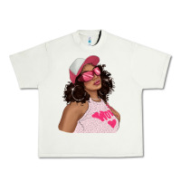Pistachio pink sunglasses afro black girl Urban Heavy Tee - texasbilliewilder