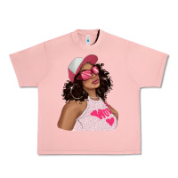 Salmon pink sunglasses afro black girl Urban Heavy Tee - texasbilliewilder