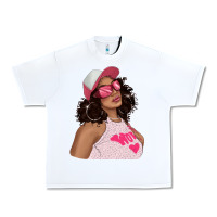 White pink sunglasses afro black girl Urban Heavy Tee - texasbilliewilder