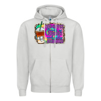 Dove Grey iced coffee sarcasm Zipper Hoodie - RacoonDesign