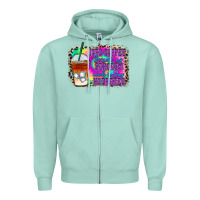 Seafoam iced coffee sarcasm Zipper Hoodie - RacoonDesign