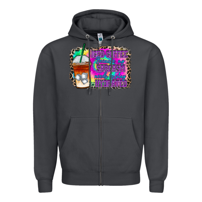 Iced Coffee Sarcasm Zipper Hoodie by RacoonDesign | Teevron