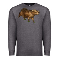 Charcoal Heather Capybara Premium Sweatshirt - LillyAllenDesigns