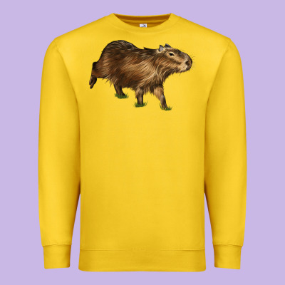 Capybara Premium Sweatshirt Designed By Lillyallendesigns
