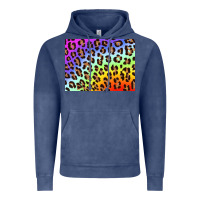 Vintage Denim leopard background rainbow 3200x2400 Vintage Hoodie - AdoDesignShop