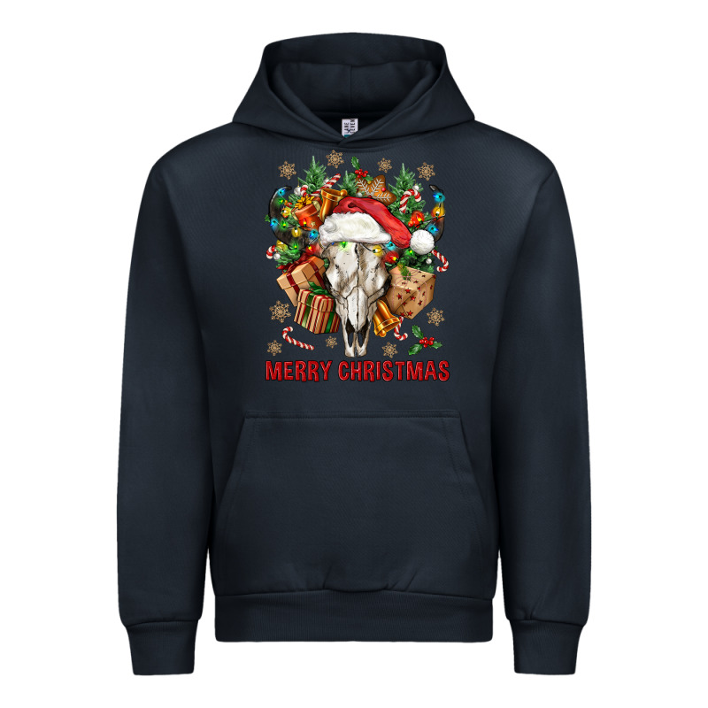 Merry Christmas With Bull Skull Urban Hoodie by BundleAndBundleShop | Teevron