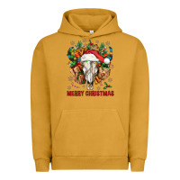 Pigment Peanut Butter Merry Christmas With Bull skull Urban Hoodie - BundleAndBundleShop