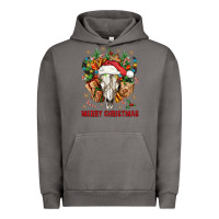 Pigment Tornado Merry Christmas With Bull skull Urban Hoodie - BundleAndBundleShop