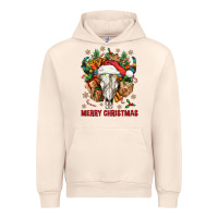 Sandshell Merry Christmas With Bull skull Urban Hoodie - BundleAndBundleShop