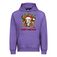 Tulip Merry Christmas With Bull skull Urban Hoodie - BundleAndBundleShop