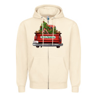 Sandshell Christmas trees truck Zipper Hoodie - FaDigitalArtStudio