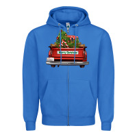 Christmas Trees Truck Zipper Hoodie | Teevron