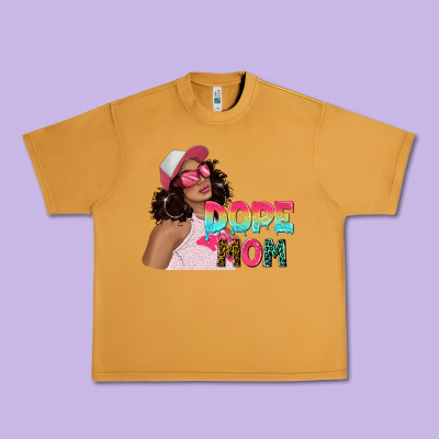 Urban Heavy Tee pink sunglasses afro black girl dope mom