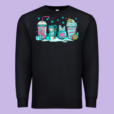 Winter Christmas Tree Cakes Coffee Premium Sweatshirt Designed By Jasminsmagicworld