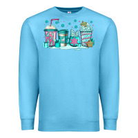 Ocean Blue winter Christmas tree cakes coffee Premium Sweatshirt - Jasminsmagicworld