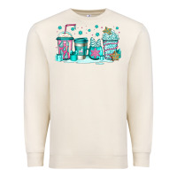Sandshell winter Christmas tree cakes coffee Premium Sweatshirt - Jasminsmagicworld