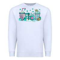 White winter Christmas tree cakes coffee Premium Sweatshirt - Jasminsmagicworld