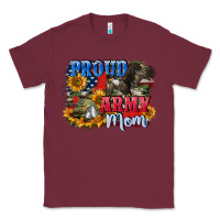 Burgundy Proud army mom 4th of july Classic Tee - CowGirlArtShop